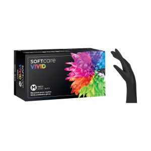 Nitrile Gloves Soft Care Vivid – Black (100pcs)