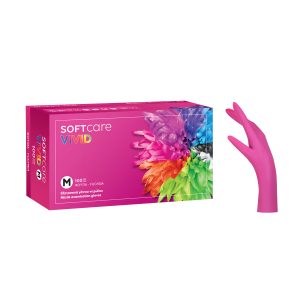 Nitrile Gloves Soft Care Vivid – Pink/ Fuchsia (100pcs)